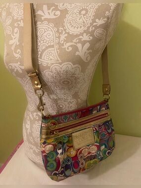 Y2K Coach Poppy Signature Pop C Glam Graffiti Crossbody Purse
